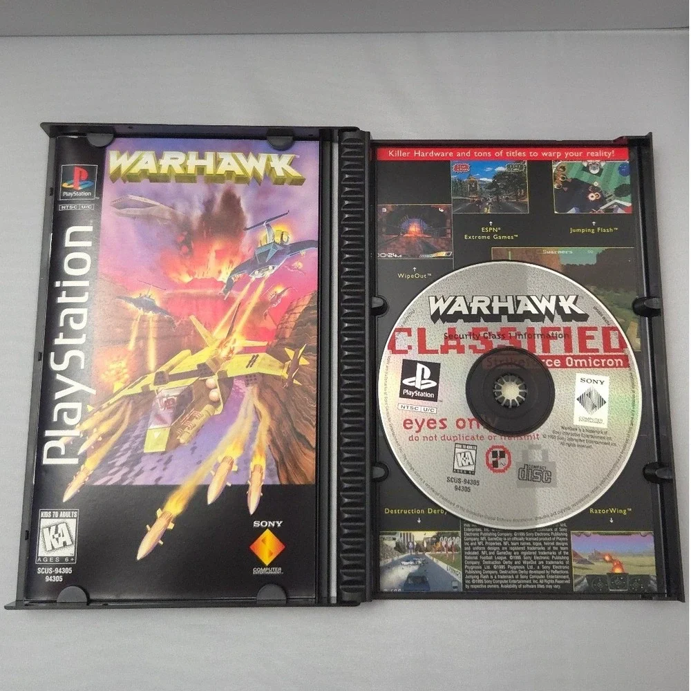 Warhawk PlayStation 1 (PS1)‎ Long Box - Complete in Box (CIB) W/ Reg Card Tested